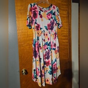 Sew on Love Floral Midi Dress